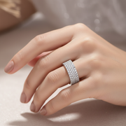 Sparkling Eternity Yuva 925 Sterling Silver Ring